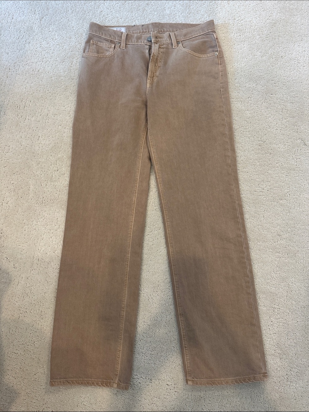 Gap women’s 27 90s mid rise loose boyfriend Jean beige tan brown new
